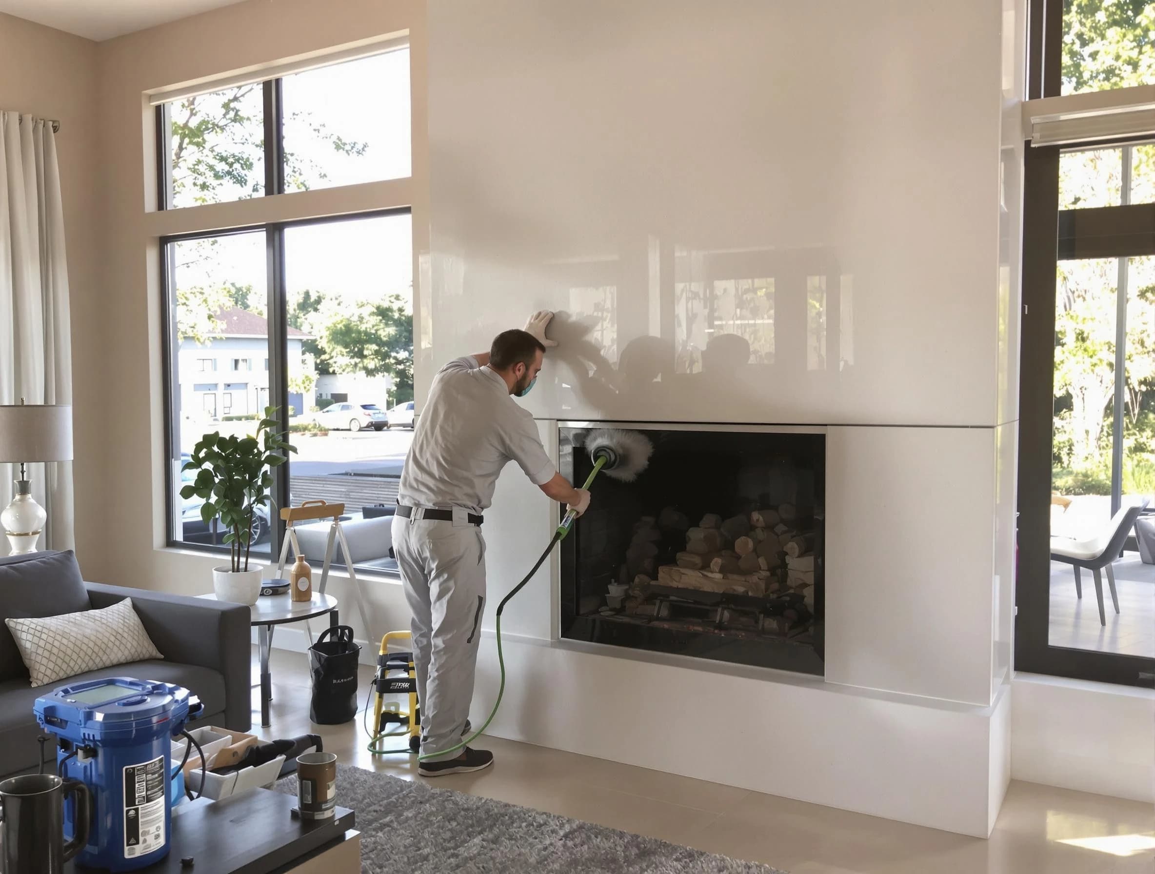 Brook Highland Chimney Sweep performing thorough soot removal in Brook Highland, AL