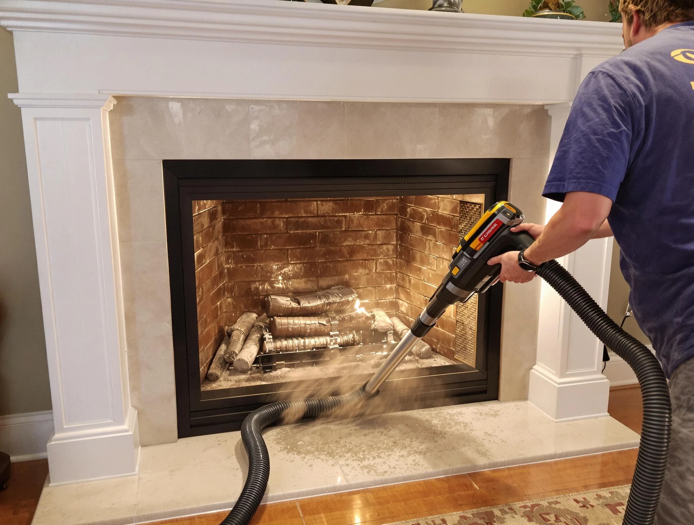 Fireplace cleaning performed by Brook Highland Chimney Sweep in Brook Highland, AL