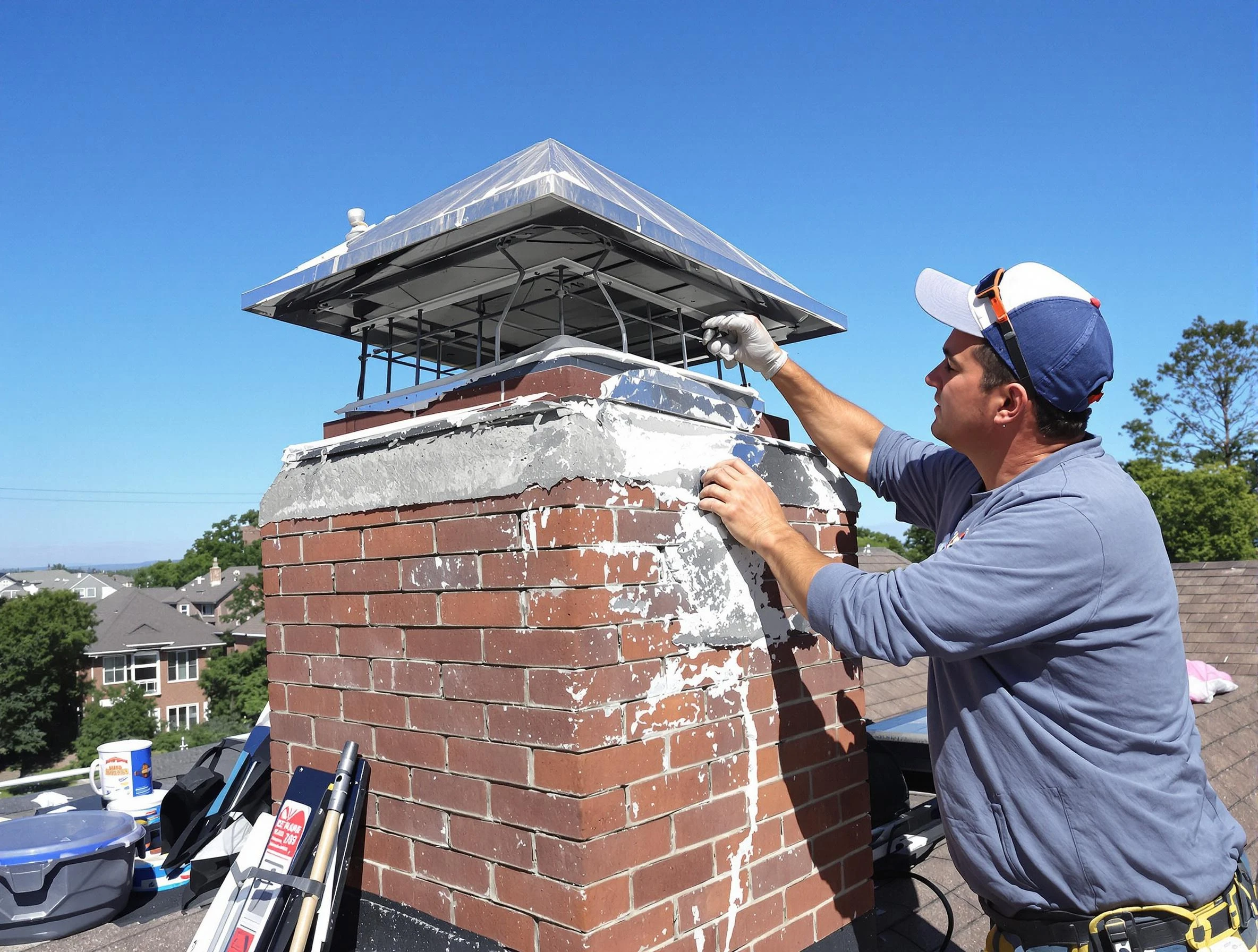 Chimney Crown Services service in Brook Highland, AL