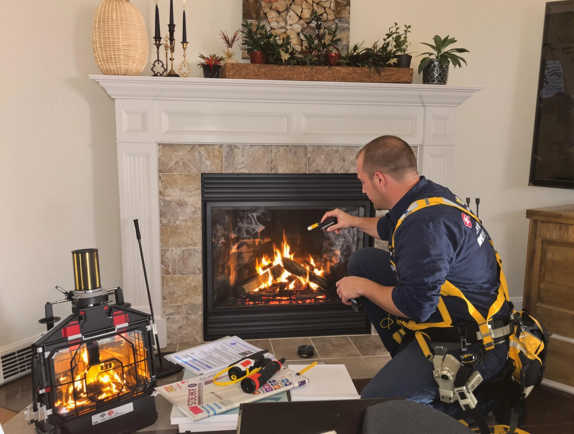 Safety-focused fireplace inspection by Brook Highland Chimney Sweep in Brook Highland, AL